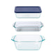 Set de 3 fuentes de vidrio Deep Pyrex