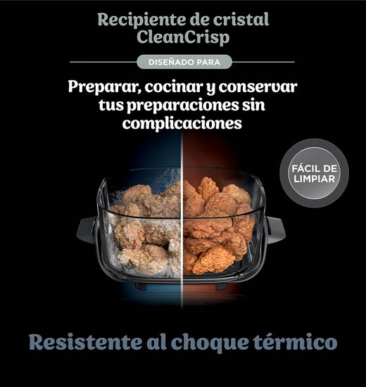 Contenedor de cristal CleanCrisp Ninja CRISPi (3.8 L) con tapa Snap-Lock