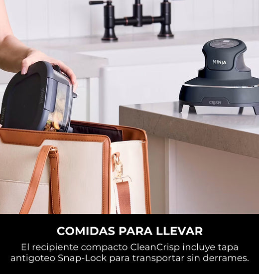 Contenedor de cristal CleanCrisp Ninja CRISPi (1.4 L) con tapa Snap-Lock