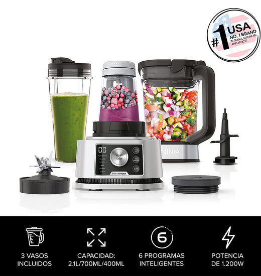Licuadora 1200W Ninja Foodie 3 en 1