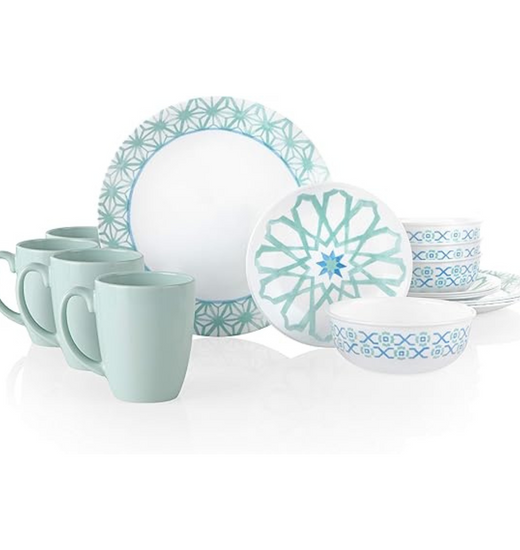 Set de Vajilla Amalfi Verde 16 piezas Corelle