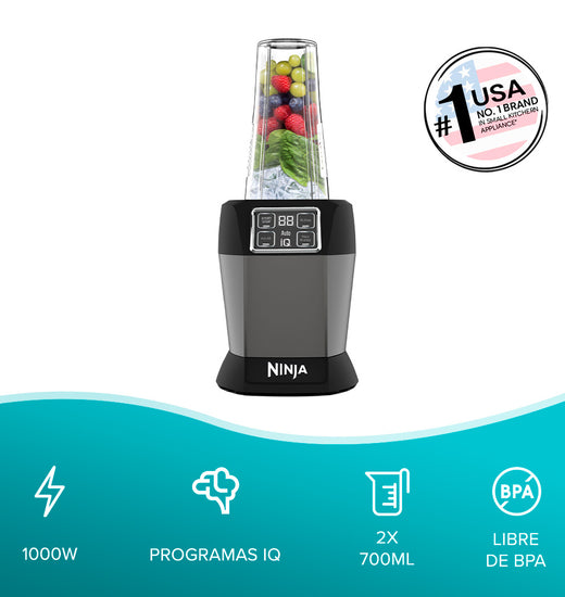 Licuadora Individual Ninja con Auto-iQ® 1000 W, programas IQ, 2x 700ML, libre de BPA