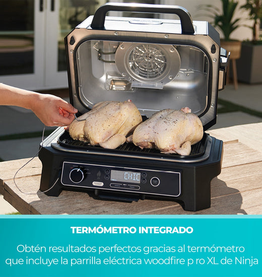 Parrilla eléctrica con Ahumador Ninja Woodfire Pro XL
