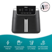 Freidora de aire Pro 4 en 1 de 4.7 litros Ninja