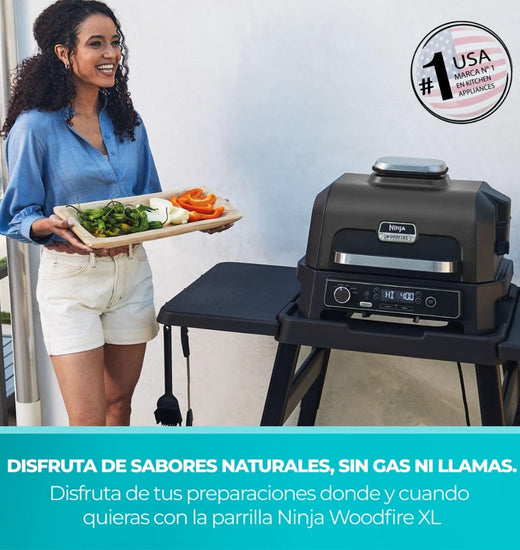 Parrilla eléctrica con Ahumador Ninja Woodfire Pro XL