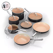 Batería de Cocina 12 Piezas Antiadherente CeramicLock Ninja