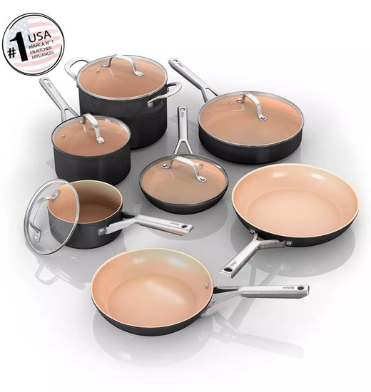 Batería de Cocina 12 Piezas Antiadherente CeramicLock Ninja