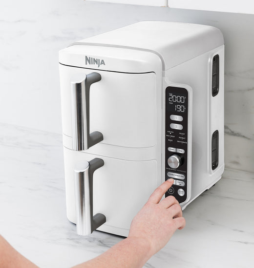 Freidora de Aire Vertical Double Stack XL 9.5L Blanca Ninja