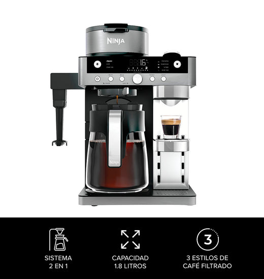 Cafetera 2 en 1 Prestige DualBrew con Espumador Integrado Ninja