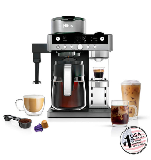 Cafetera 2 en 1 Prestige DualBrew con Espumador Integrado Ninja