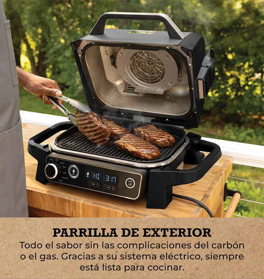 Parrilla eléctrica con Ahumador Ninja Woodfire