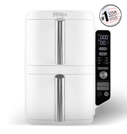 Freidora de Aire Vertical Double Stack XL 9.5L Blanca Ninja