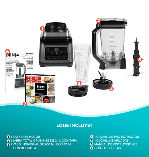 Licuadora Profesional Blender 2 en 1  BN750 Ninja