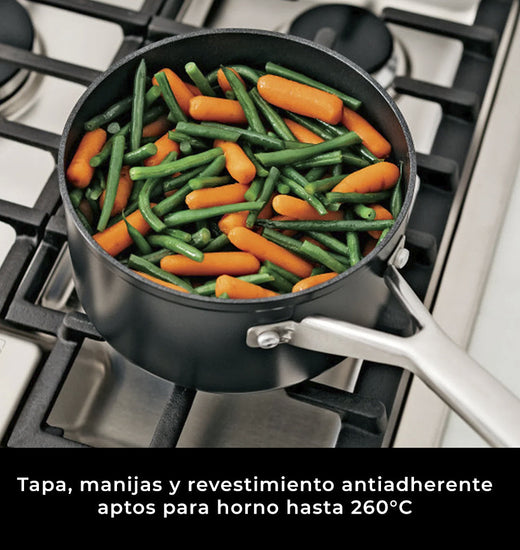 Batería de Cocina 10 Piezas Antiadherente NeverStick Essential Ninja