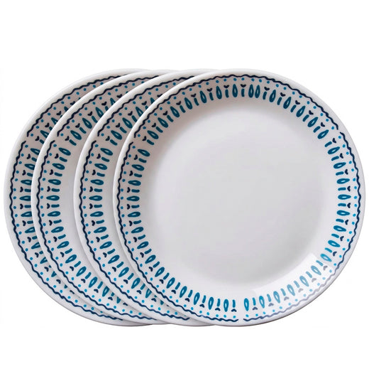 Juego de 4 platos de ensalada Every Day Azure Medallion Corelle