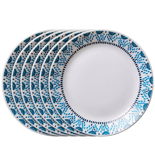 Juego de 6 platos de fondo Every Day Azure Medallion Corelle