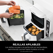 Freidora de Aire Vertical Double Stack XL 9.5L Blanca Ninja