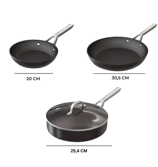 Batería de Cocina 10 Piezas Antiadherente NeverStick Essential Ninja