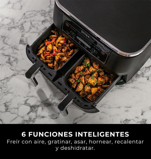 Freidora de Aire doble Ninja 6 en 1 de 7.6L