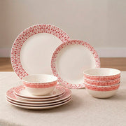 Set de 12 platos Graphic Stitch Corelle