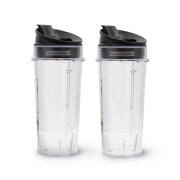 Pack de 2 vasos de 470 ml con tapas herméticas con boquilla Ninja