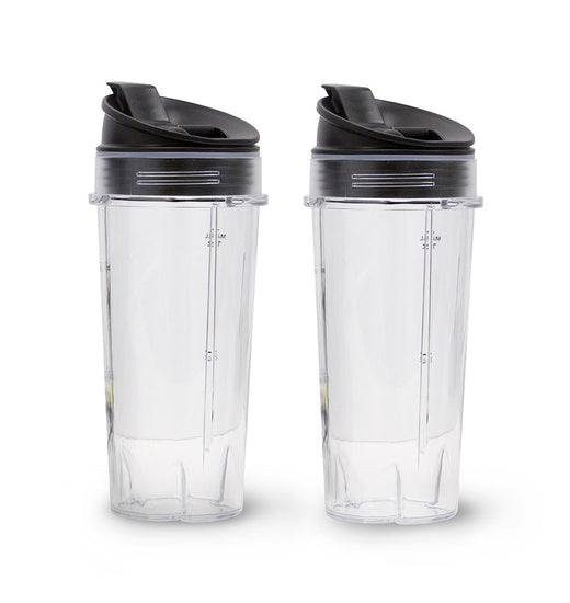 Pack de 2 vasos de 470 ml con tapas herméticas con boquilla Ninja