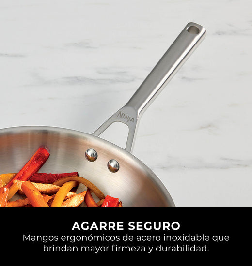 Set de 2 Sartenes de Acero Inoxidable Ninja EverClad (24 cm y 28 cm)