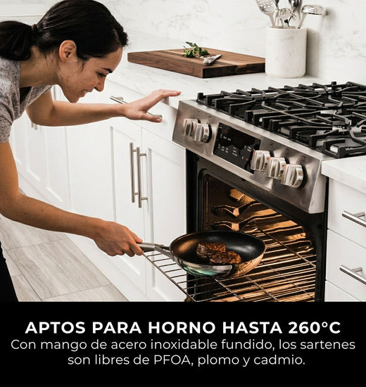 Set de 2 Sartenes Antiadherentes Zerostick Ninja (20 y 28 cm)