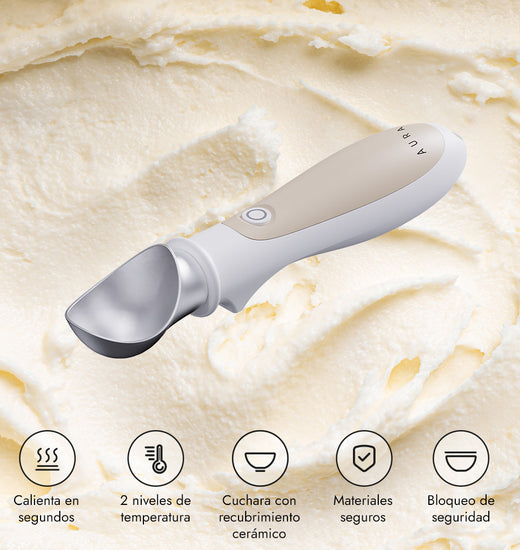 Cuchara Recargable Térmica para Helado Aura