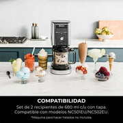 2 Recipientes libres de BPA con tapa CREAMi Deluxe Ninja