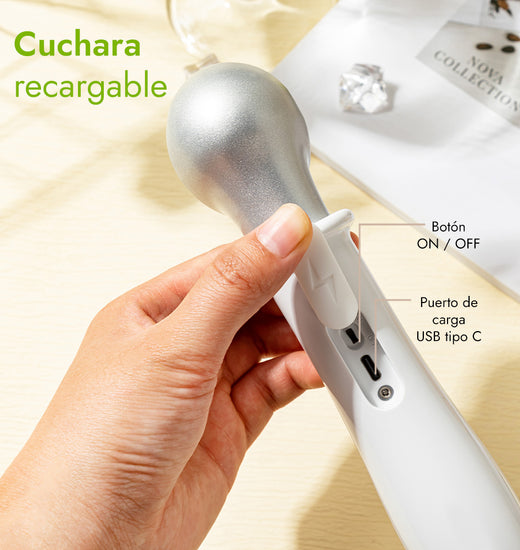 Cuchara Recargable Térmica para Helado Aura