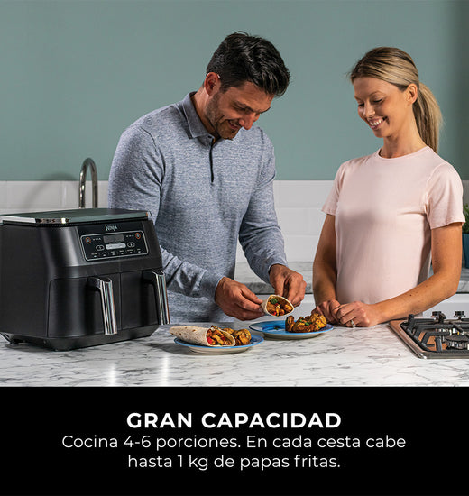 Freidora de Aire doble Ninja 6 en 1 de 7.6L