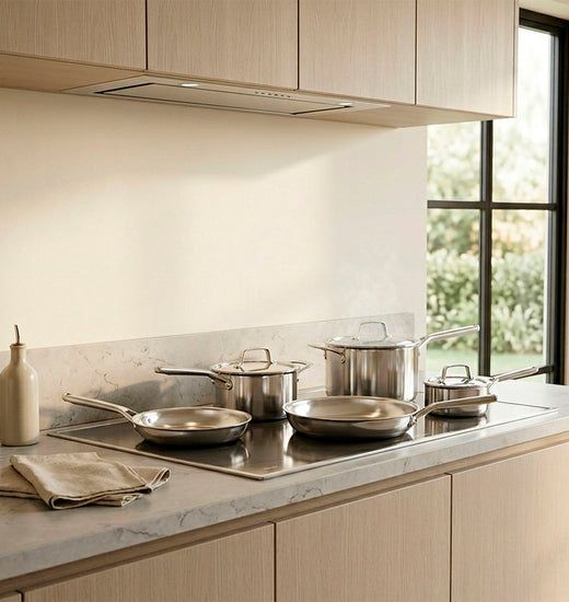 Batería de Cocina 5 Piezas Acero Inoxidable Ninja EverClad