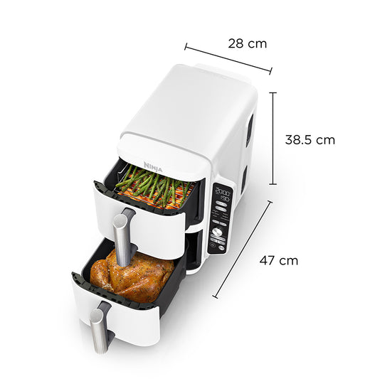 Freidora de Aire Vertical Double Stack XL 9.5L Blanca Ninja