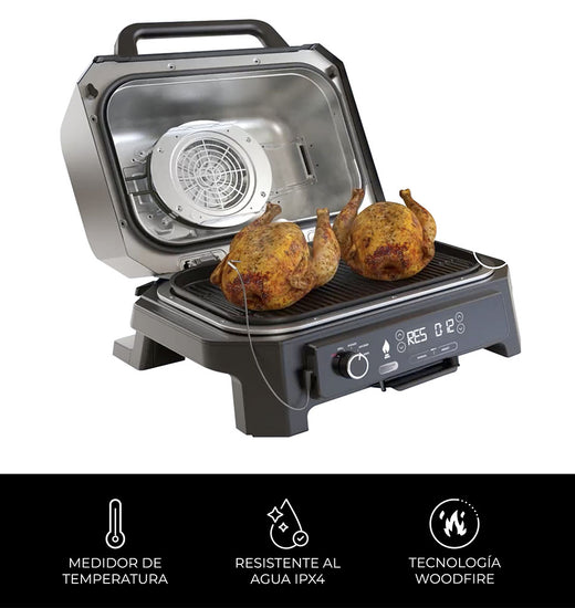 Parrilla eléctrica con Ahumador Ninja Woodfire Pro XL