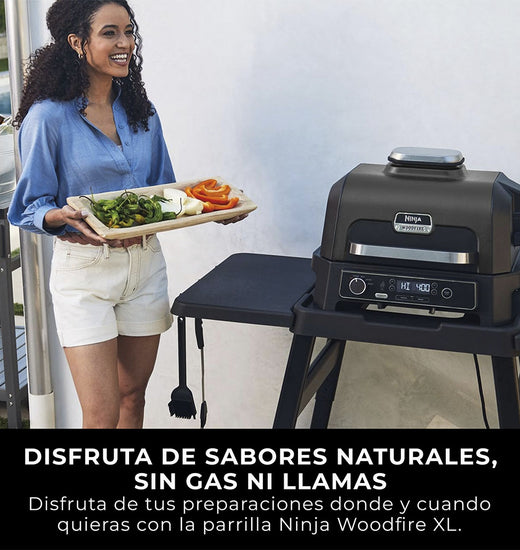 Parrilla eléctrica con Ahumador Ninja Woodfire Pro XL