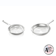 Set de 2 Sartenes de Acero Inoxidable Ninja EverClad (24 cm y 28 cm)