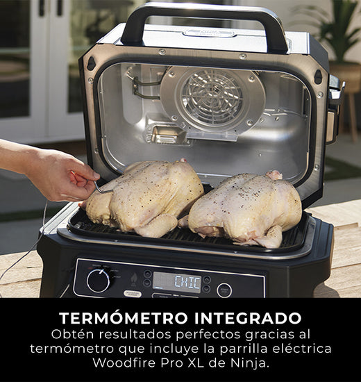 Parrilla eléctrica con Ahumador Ninja Woodfire Pro XL