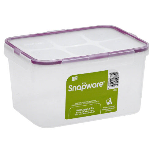 Contenedor rectangular de plástico Airtight Snapware 2.5 litros