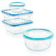 Set de 4 contenedores de vidrio Total Solution Glass Snapware by Pyrex