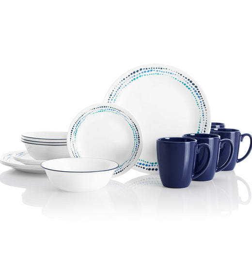 Set de vajilla de 16 piezas Ocean Blues Corelle