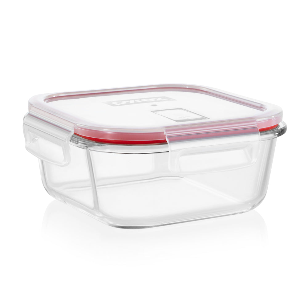 PYREX CUADRADO PEQUEÑO CON TAPA VERDE DE 8 X 7″ – IMISA