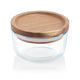 Set de 2 contenedores redondos Wooden Storage Pyrex