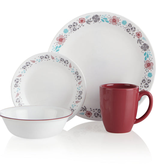 Set de vajilla de 16 piezas Nordic Blooms Corelle