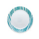 Plato de fondo color celeste Geometrica  Corelle 26.7 cm