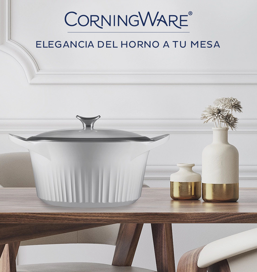 Olla de 5.2 litros color blanco Cast Aluminum Corningware